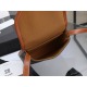 20240315 P710 [Premium Quality All Steel Hardware] Capsule Series Launched CELINE 2022 New Color Saddle Bag, featuring logo printing, cowhide leather edging, and fabric lining. The taste of luxury brands, crossbody and shoulder, flip with metal TRIOPHE bu