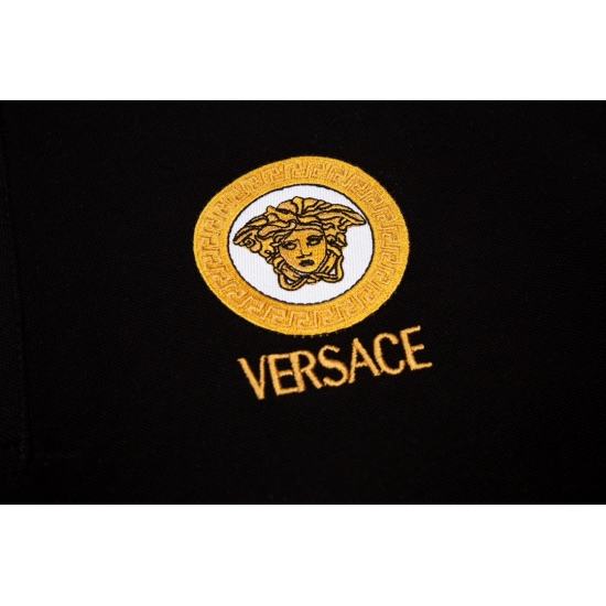 2023.07.18 Vers Versace, 23ss spring and summer business leisure recommendation, new men's short sleeve lapel T-shirt PoLo shirt, classic color contrast logo meticulously interprets the brand's classic, can be bottomed out, practical ace product! Absolute