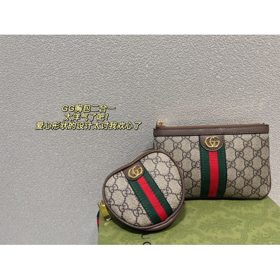2023.10.03 p185 folding box ⚠ 21.22 Kuqi Chest Bag 2-in-1 Gucci enhances overall fashion and taste, creating a casual travel style