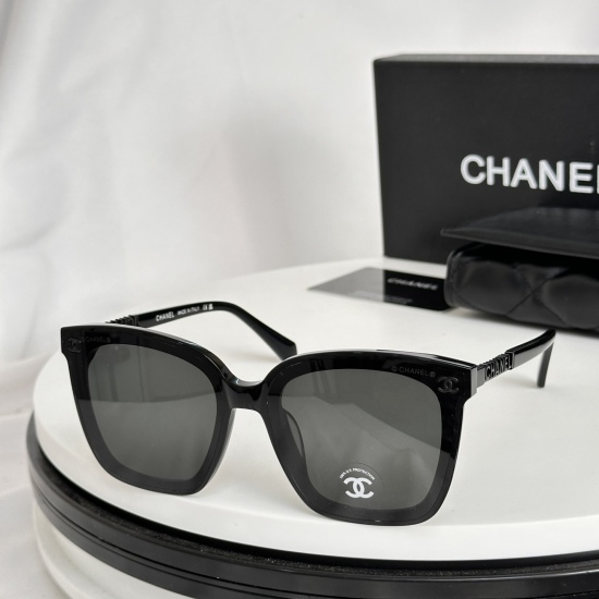 220240401 P155 ‼️ The new Chanel sunglasses model CH6091 is the same as the CHANEL popular model on Xiaohongshu. The imported Italian board has very clear lenses, and the fashionable sunglasses size is 64 pieces 15-145