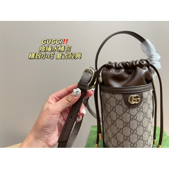 2023.10.03 P160 box matching ⚠️ The size 12.18 Kuqi GUCCI drawstring bucket bag cannot refuse to show off its superior temperament, sense of luxury, and a must-have collection of beauty