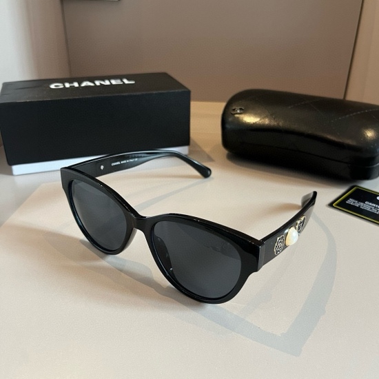 220240401 95Chanel Sunglasses, Love Love Love, Pearl Peach Heart Mirror Legs, Official Style One to One