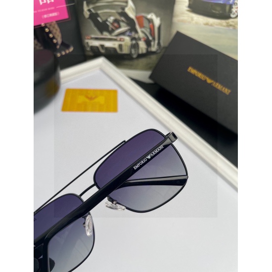 20240413: 95. New brand: Armani Armani: Original single quality men's polarized sunglasses: Material: High definition Polaroid polarized lenses; Imported alloy metal frame with printed logo on plate for mirror legs. You can tell from the details that the 