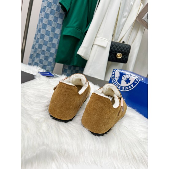 2024.01.05 250 BK Boken chestnut wool shoes with imported silky cowhide suede upper, lined with Australian wool. Boosting Australian wool with foot pads, soft and comfortable to step on! Ultra light EVA foam outsole ✈ . Environmentally friendly and recycl