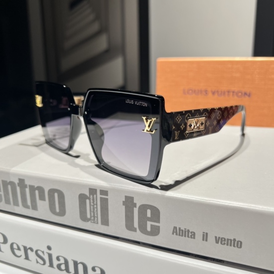 20240330 23 New brand: LV. Model: 9806. Men's and women's sunglasses, Polaroid lenses, fashionable, casual, simple, high-end, atmospheric, 7-color selection