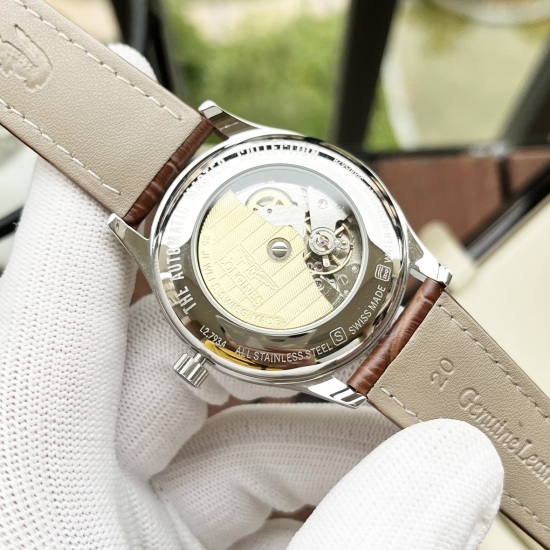20240408 White shell 450, Gold shell 470, Steel strip+20. 【 Minimalist style, elegant and generous 】 Longines men's fully automatic mechanical movement, mineral reinforced glass 316L stainless steel case, leather strap, fashionable design, business and le