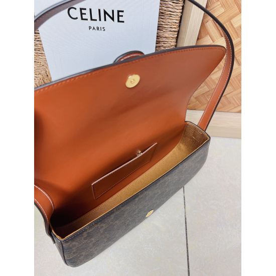 20240315 p730 CELINE | Latest Large Tabou Clutch on Strap Lock Headpiece Underarm Bag Modern and Lazy, Slightly Cool Capacity, Too Suitable for Daily Matching with Various Dresses TRIOMPHE Canvas Logo Fabric Paired with Cow Leather and Sheepskin Fabric Li