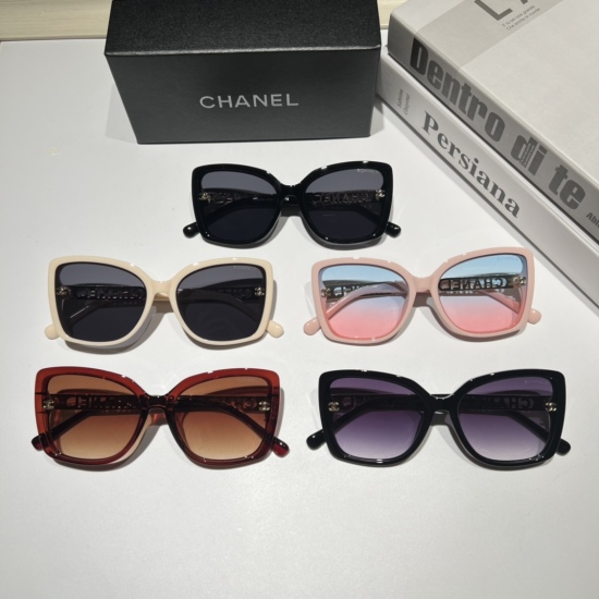 20240330 23 New brand: Chanel Chanel. Model: 1772. Men's and women's optical glasses, Polaroid lenses, fashionable, casual, simple, high-end, atmospheric, 5-color selection