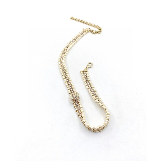 20240413 p115 ch * nel Latest Pearl Necklace] Consistently made of ZP brass material