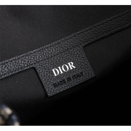 20231126 620 counter genuine products available for sale [Top quality original order] Dior Men's OBLIQUE MOTION Backpack Model: 1MOBA062YPN (Apricot Jacquard) beige and black Oblique print front brass metal overlay 