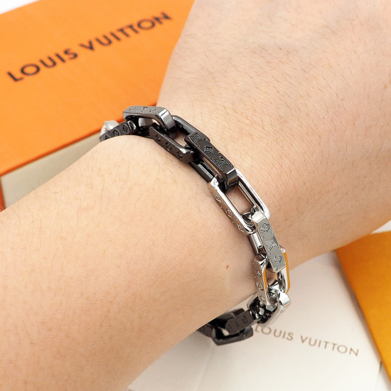 2023.07.11  Lvjia Silver Black Double Color Bamboo Knot Bracelet