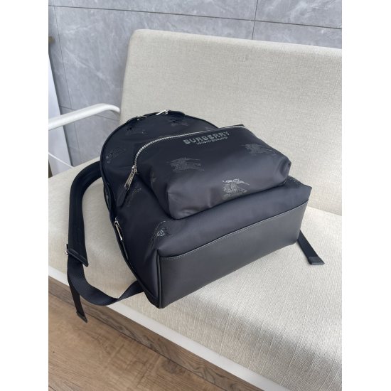 2024.03.09 P1230B Home Latest BUR! Original factory order! A backpack that can be used by both men and women! Overseas orders being produced by the OEM factory! 100% Italian imported waterproof nylon fabric paired with cowhide! ⚠️ Classic drop glue emboss