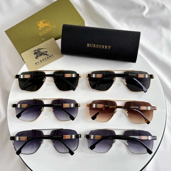 220240401 120 ‼️ Burberry genuine male patterned pilot sunglasses BE4212