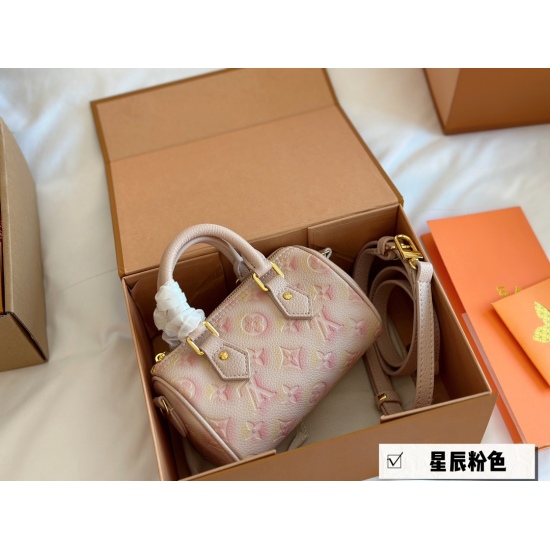 2023.09.03 190 New (with box) size: 16 * 10cm L Home ss2022 Speedy Nano Let's Feel the Joy of Nano~Carrying a Small Bag Really Loved Love~ ⚠️ Star Pink Search: Lv nano