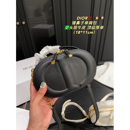 October 7th, 2023 ✅ Top grade original order of cowhide on the top layer P295 ⚠️ Size 18.11 Dior Pig Nose Shoulder Bag Can Be Lovely Love Small and Exquisite Elegant Fairy Essential