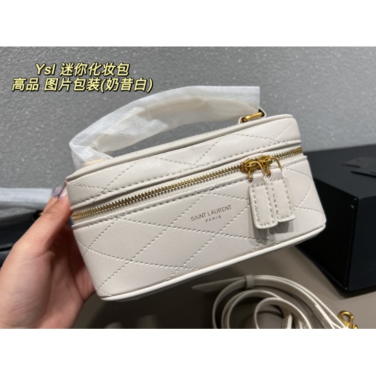 2023.10.18 p190 folding box ⚠️ Size 17.8 Saint Laurent Mini Makeup Bag Handsome and Cute, No Choice of Clothes, Easy to Control in Any Style