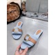 20240403 [2024/Chloe Slippers]: Comfortable and fashionable choices. Color options are diverse: black, brown, light blue, and dark blue. Fabric: imported sheepskin+denim, with a leather sole that perfectly combines comfort and fashion. Suitable for leisur