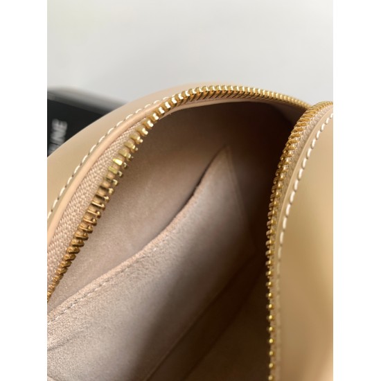 20240315 P770 CELIN * | OVAL CUIR TRIOMPHE Large Smooth Cow Leather Oval Handbag Large Mooncake Bag 16868 Smooth calf leather with the brand's classic Triumphal Arch logo Large size with larger capacity to hold phone, exquisite and cute with practical con