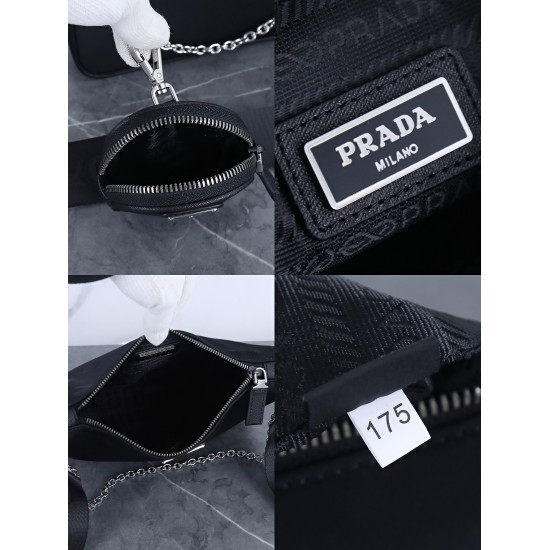 March 12, 2024: 450 [Top of the line] Pra * a Hobo men's vintage bag ⬇️⬇️⬇️ Super versatile and stylish, trendy people must buy it! Classic Triangle Enamel Logo Adjustable Shoulder Strap Imported Genuine Parachute Fabric Lightweight and Practical Shoulder