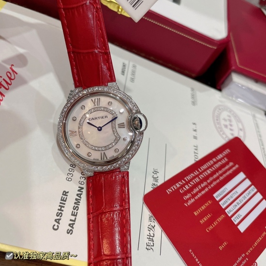 20240417 360 Cartier Blue Balloon Series: Warm and dignified, the hottest and most popular bright red series with a sense of harvest and celebration. Perfect healing color: red crocodile pattern, bamboo joint, cowhide, fully handmade inlaid with diamond s