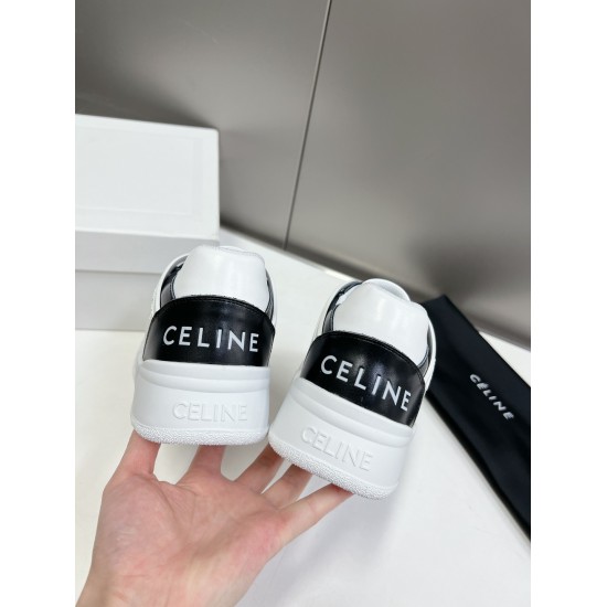 2024.01.05 280 Men+10 Celine 23ssnewarrival~CTO7123 Spring/Summer New Low Top Panda Color Matching Couple Sports Little White Shoes~Following Celine Panda Shoes Q becoming the favorite of many men and women, a new color scheme has been launched in 2023. T