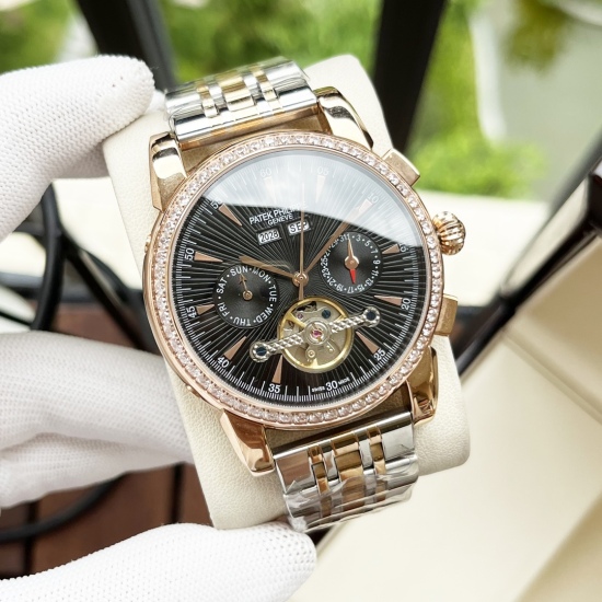 20240417 Unified 670. [Elegant, Classic, and Noble temperament] Patek Philippe Men's Watch Fully Automatic Mechanical Movement Mineral Reinforced Glass 316L Precision Steel Case Precision Steel Band Fashionable, Casual, and Business Essential Size: Diamet