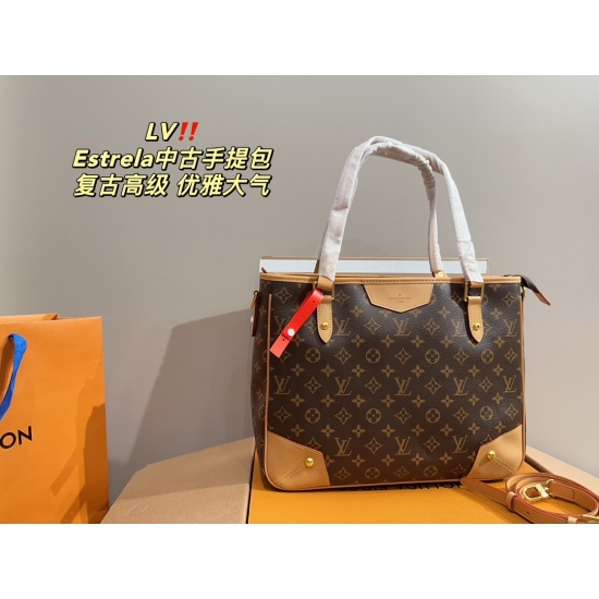 2023.10.1 P235 complete packaging ⚠️ The size 37.29LV Estrella antique handbag has a retro feel and is high-end yet elegant, with a sense of atmosphere. It can be worn for commuting, leisure, dating, and other occasions
