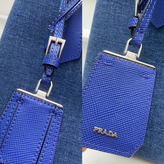 2023.07.20 Prada Prada 2756 # original Denim//cross grain cowhide on the first layer is a large shopping bag that will not rot on the street! Exquisite craftsmanship ✨ Smooth oil edge quality, soft [strong] details, needless to say, with a long shoulder s