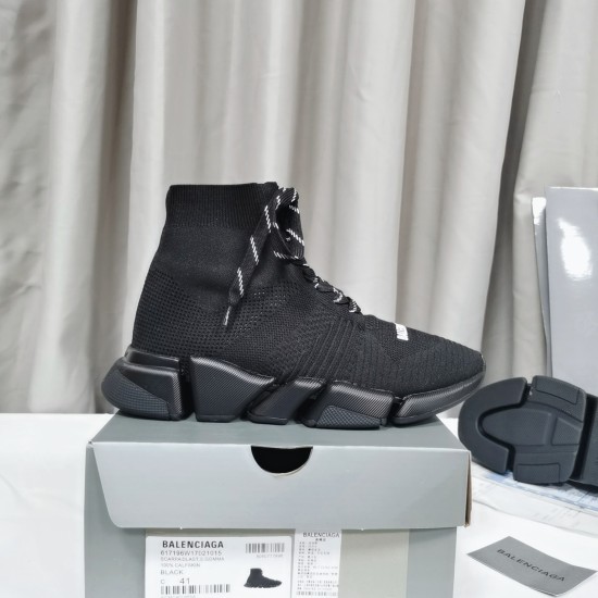 20240410 Factory 280 Couple Size: 35-45 [Balencia * *] Paris * Home Latest ✅ SPEED2.0 Lace up Multi Weight Compression Mold Combination Bottom ✅⚠️ Balenciaga Top Couple Socks and Shoes ❗ Original purchase and development! Top tier version on the market, u