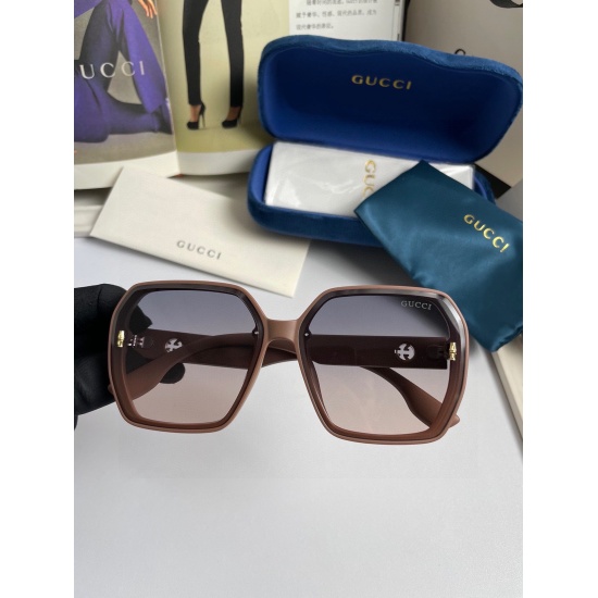 20240413: 80. Gucci Women's Sunglasses: TR material frame, high-definition nylon lenses, fashionable face repair, brand style fashion 7223