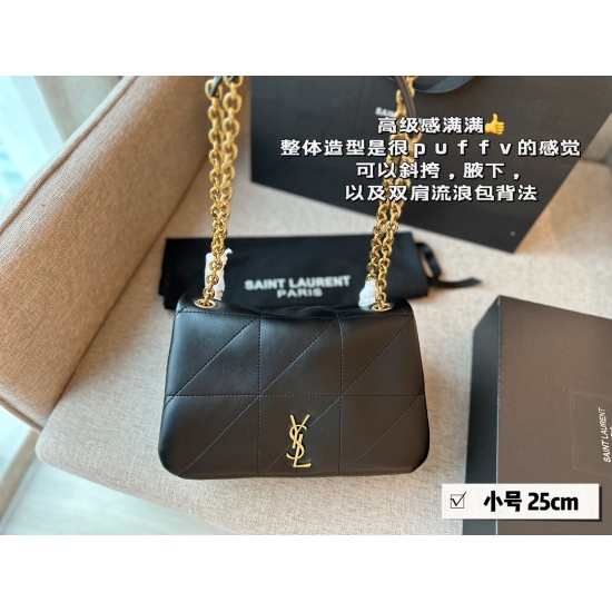 2023.10.1 230 Boxless Size: 25 * 16cm YSL Jamie Small Shopping Bag: Full of advanced feeling, the overall design is very puffy, and it can be used for cross body, armpit, and shoulder wandering bags. The back method is really practical!!! Same as rose!!!