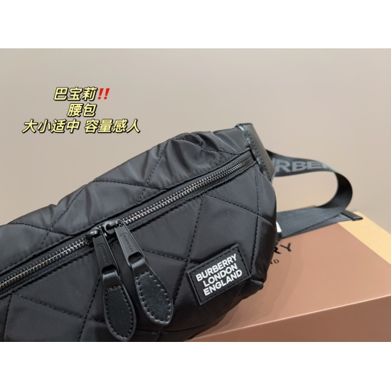 2023.11.17 P185 folding box ⚠️ Size 31.15 Burberry Waistpack for both men and women, with moderate size and touching capacity for casual and formal wear that can be easily controlled