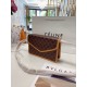 2023.10.30 P180 Gift Box CELINE Sailing 20 Early Spring New TRIOMPHE Retro Old Flower Crossbody Small Bag Zipper Handle Bag Capacity for Daily Travel One Phone Key Paper Towel Lipstick Fully Satisfied~Size: 25176