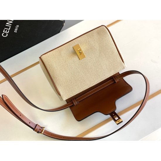 20240315 P750173s Spring New Product | CELIN * SOFT 16 Mini Fabric Smooth Cow Leather Handbag # mini soft 16 # Brand new super cute crossbody mini soft 16 is not only cute but also practical~Paired with adjustable shoulder strap design, single shoulder cr