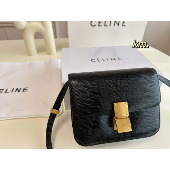 March 30, 2023 P300 (Folding Box) size: 2015 Celine Sailing's new BELT BAG tofu bag with lizard pattern, imported top layer calf leather overall package shape is full and stylish~Rose gold buttons are very suitable for spring and summer, multi-color optio