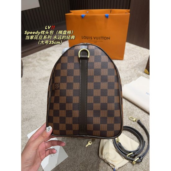 2023.10.1 Large P225 complete packaging ⚠️ Size 35.23 Medium P215 Full set packaging ⚠️ Size 30.20 Small P205 Complete Package ⚠️ The size 25.18LV Speedy Pillow Bag (Checkerboard) is truly Lv's flagship playboy series! Speedy has always been known for its