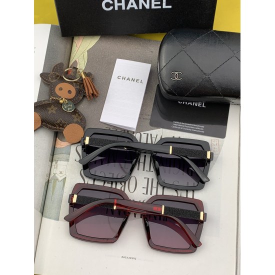 220240401 P80 [CHANEL] Chanel 2024 New Trendy Popular Fashionable Box Sunglasses Wearing Comfortable Website Popular Style Sunglasses ♥️♥️ Model: CH1865