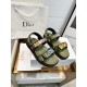 2024.01.05 D Home 3/Spring/Summer New Vacation Lazy Sandals, Original 1:1 Development. A brand new design from D family paired with DIOR hardware decoration on the shoe upper, 5D floral design, simple and versatile, super beautiful on the feet. Inner lini