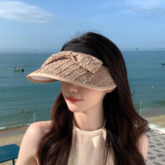 220240401 P65 Prada Korean Edition Small Fragrant Wind Sunscreen Hat for Women's 2024 New Summer Outdoor Shopping Sunshade and UV Protection Open Top Hat