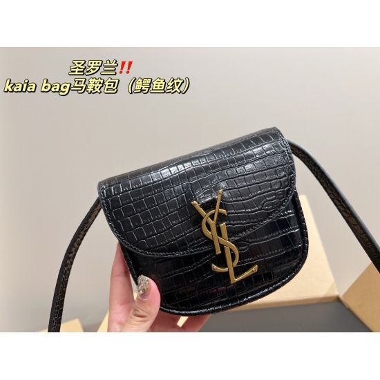 2023.10.18 P195 complete packaging ⚠️ Size 15.11YSL Saint Laurent Kaia Bag Saddle Bag (Crocodile Pattern) Naza Same Style yslkaia This bag is named after American supermodel Kaia, providing a unique sense of exclusivity. The overall style exudes a beautif