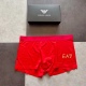 2024.01.22 Red and bustling 2021 Bring your own gift as a great gift! Armani classic fashionable men's underwear! Foreign trade foreign orders, original quality, seamless cutting technology, scientific matching of 91% modal+9% spandex, silky, breathable a