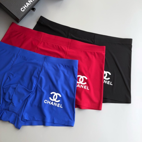 New product on December 22, 2024! CHANEL is a classic masterpiece of Chanel! Essential men's underwear is made of seamless pressure glue technology with seamless seamless seamless stitching. It is made of high-grade goat milk silk material, which is light