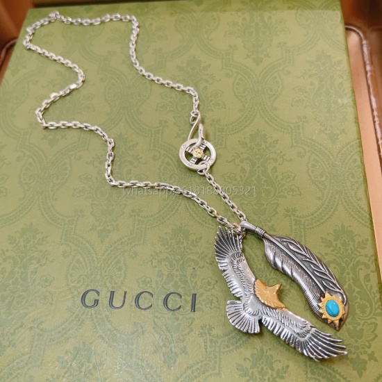 2023.07.23 1 No explosion, no shaking, audio tape, online celebrity, first choice Gucci necklace, the latest model of chain, higher grade, star, the same Anger Forest series, double g design concept, retro classic series, high bridge Gucci necklace, make 