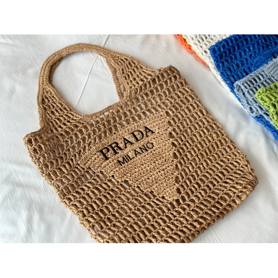 2023.09.03 140 box size: 32 * 35 cmPrad. Vacation Lafite Grass Tote really wants to go on vacation ⛱️ Search for woven shopping bags: