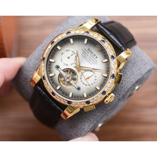 20240408 580 Men's Favorite Multi functional Watch ⌚ [Latest]: Rolex Best Design Exclusive First Release [Type]: Boutique Men's Watch [Strap]: Real Cowhide Watch Strap [Movement]: High end Fully Automatic Mechanical Movement [Mirror]: Mineral Reinforced G