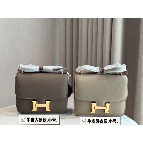 2023.10.29 250 180 comes with a full set of packaging size: 19 * 15cm (small) 23 * 17cm (large) H family stewardess bag, Kangkang bag, original hand sewn, ⚠️⚠️ The original Epsom cowhide logo is complete