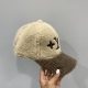 Autumn and winter new baseball caps, color-blocked lambskin top hat