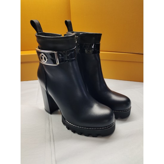 2023.04.26 Side zippered calf leather high cut short boots
